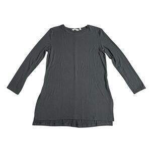 Athleta Women’s Black Long Sleeve Athletic Side Slit Shirt Size XS